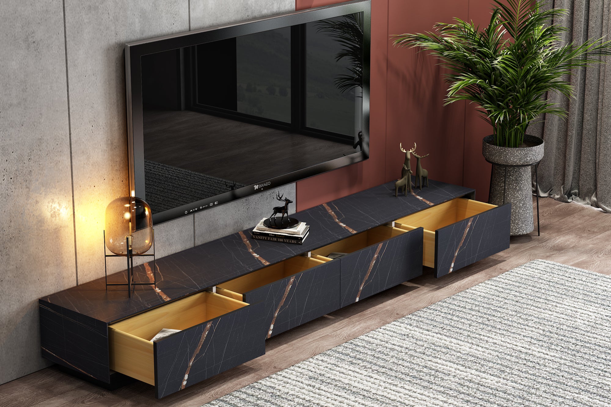 Dark Veneer Entertainment Unit