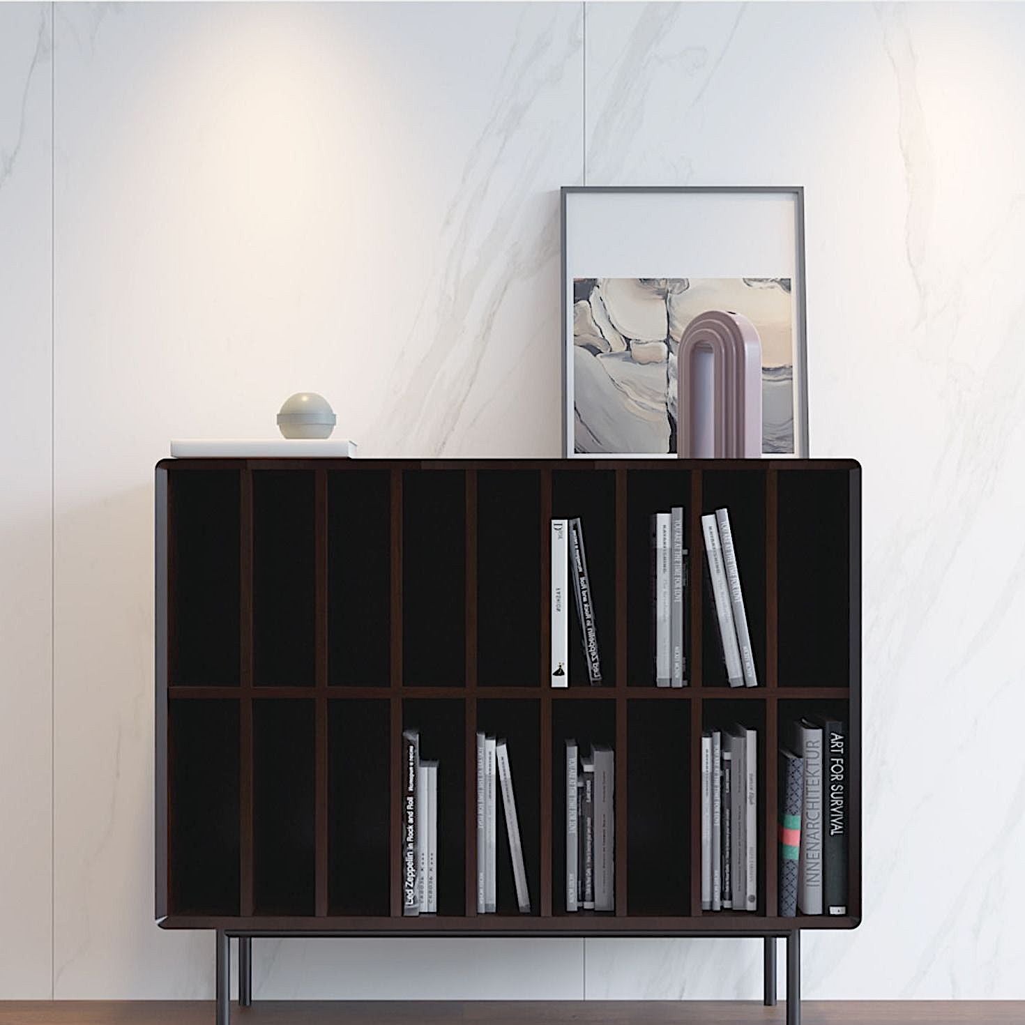 Dark Walnut Storage Shelf