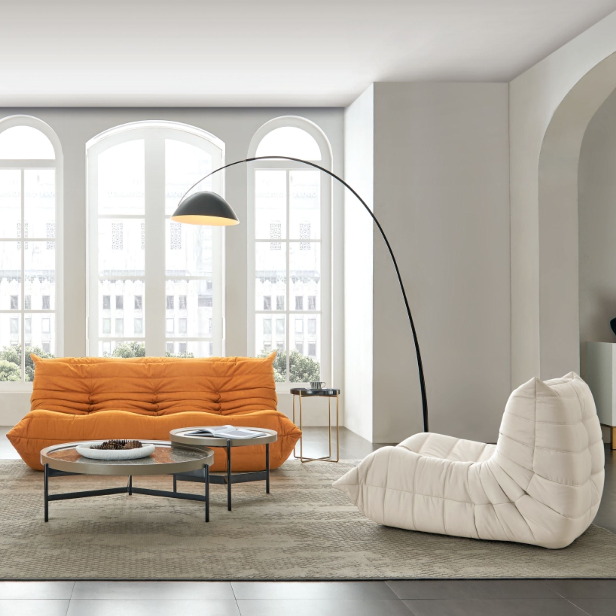 Orange 2 & 3 Seater Sofa