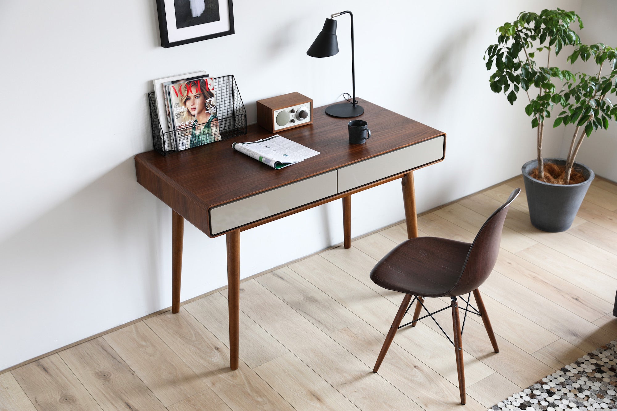 Walnut Desk and chair